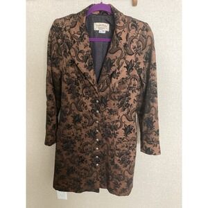 Wah Maker Vintage Collection Long Women's Frock 3/4 Length Jacquard Size 6